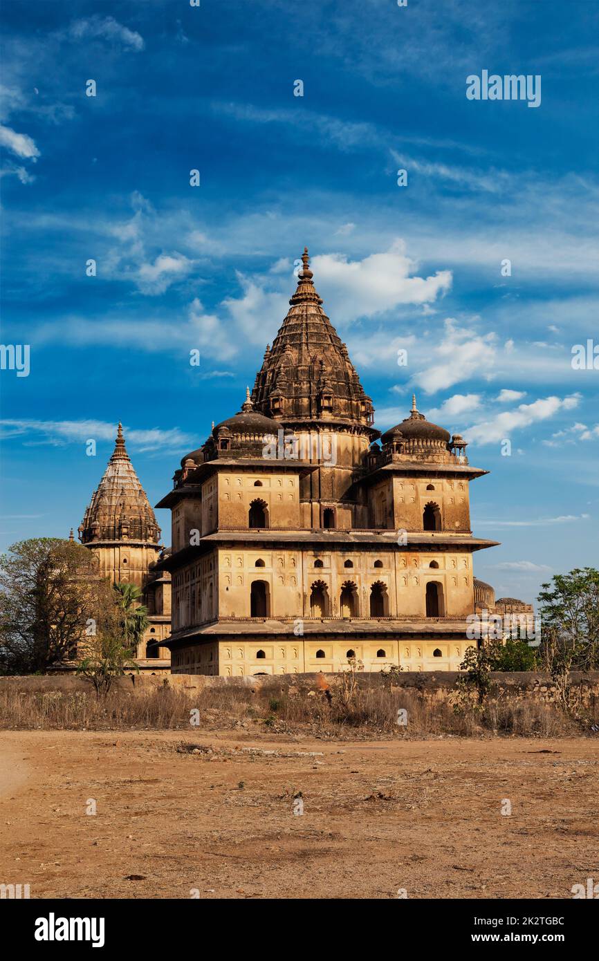 Königliche Ehrenmale von Orchha Stockfoto