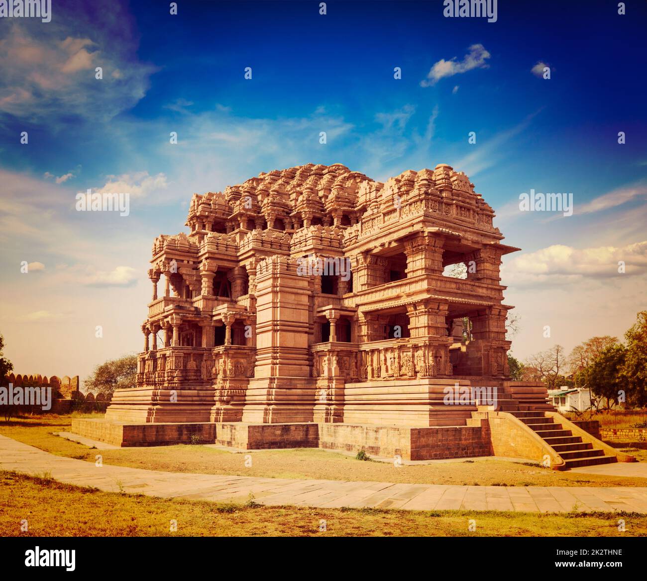 Sasbahu-Tempel in Gwalior fort Stockfoto