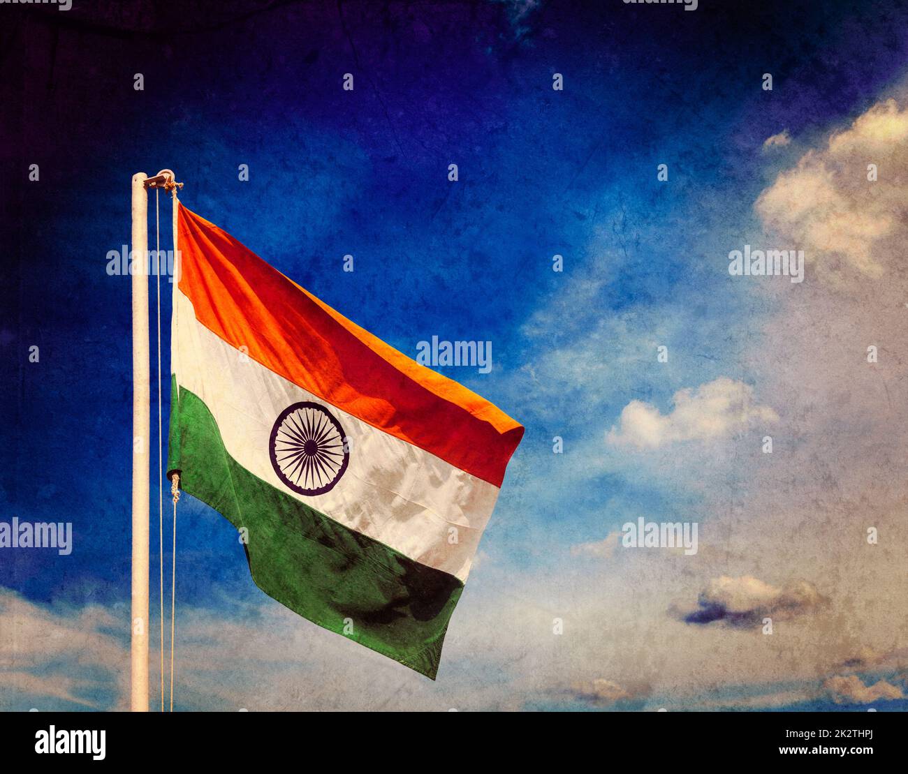 Indische Flagge Indiens Stockfoto