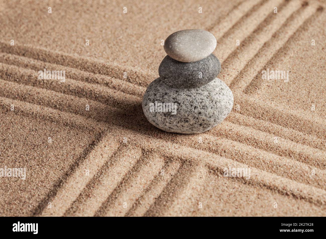 Japanischer Zen-Steingarten Stockfoto