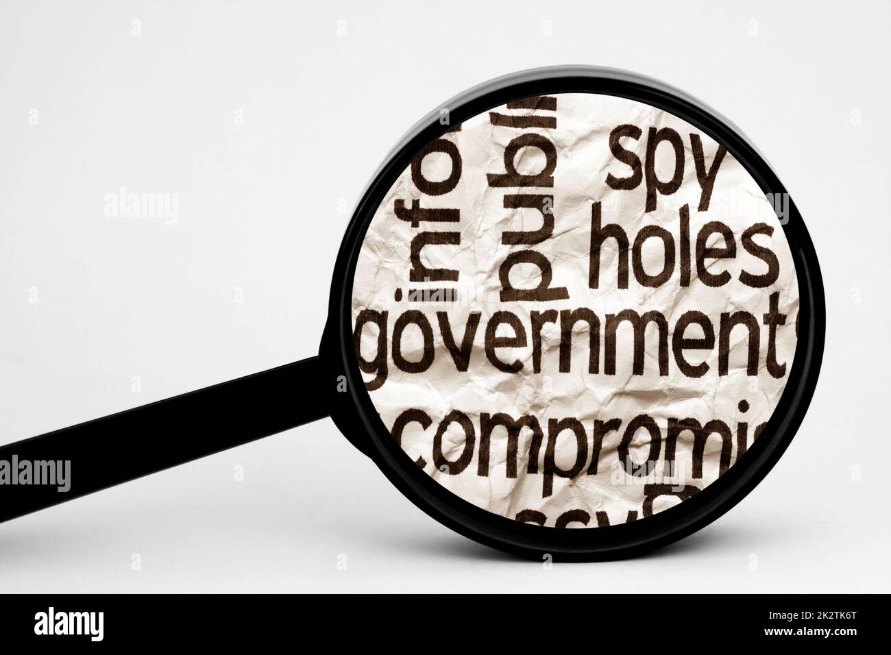 Spionagekonzept der Regierung Stockfoto