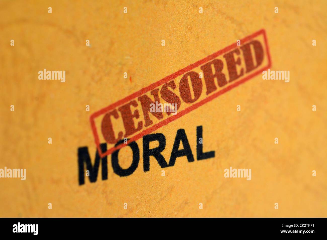 Zensierte moral Stockfoto