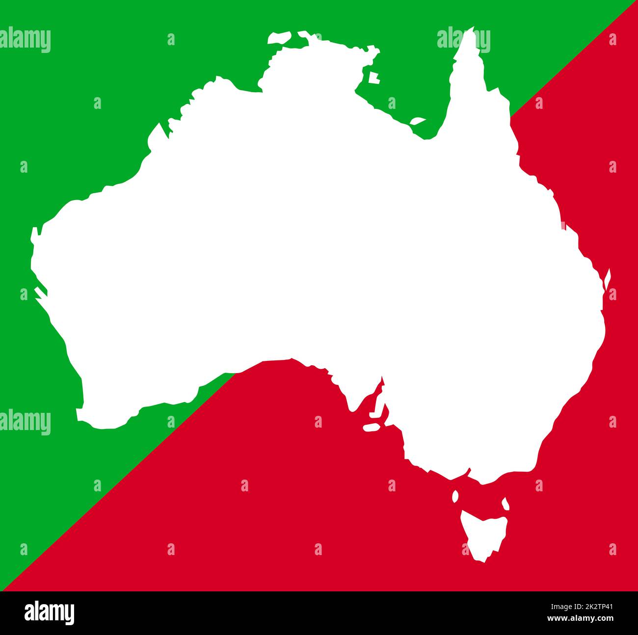 Australien Karte Silhouette Stockfoto
