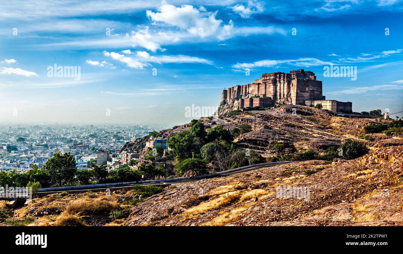 Mehrangarh Fort, Jodhpur, Rajasthan, Indien Stockfoto
