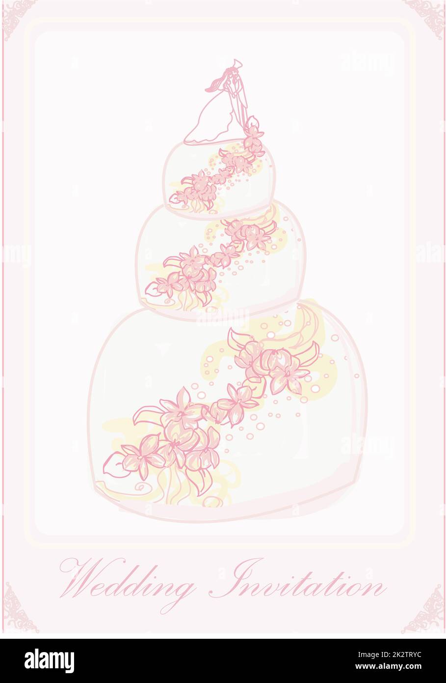 Hochzeit Kartendesign Stockfoto