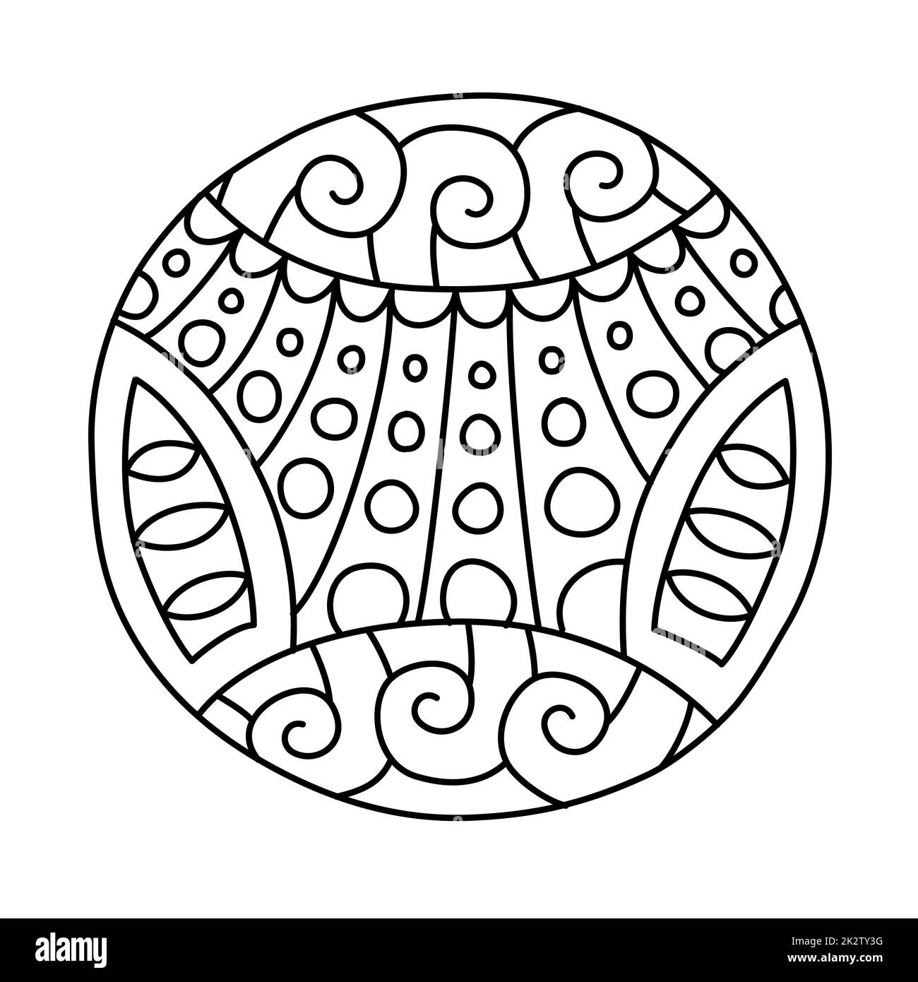 Kritzeleien füllten den Kreis Stockfoto