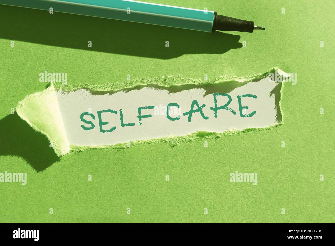 Schild mit der Anzeige „Self Care“. Business Showcase Geben Sie Ihrem eigenen Körper Komfort ohne professionellen Berater -47614 Stockfoto