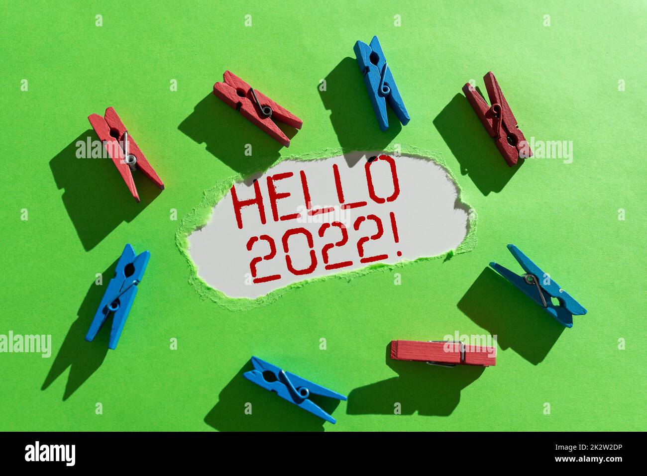 Konzeptionelle Darstellung Hallo 2022. Geschäftskonzept in der Hoffnung auf eine Größe für das kommende neue Jahr -47616 Stockfoto