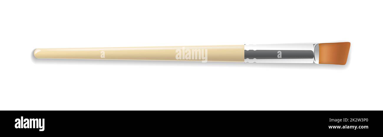 Realistischer Künstler Pinsel isoliert auf weißem Hintergrund Stockfoto