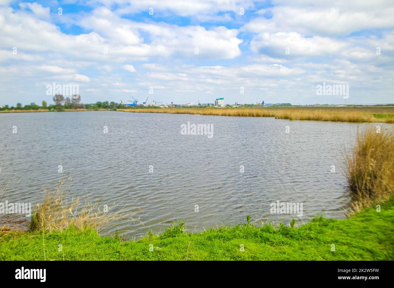 Norddeutsche Küste Naturlandschaft Panorama von Bremerhaven Deutschland. Stockfoto