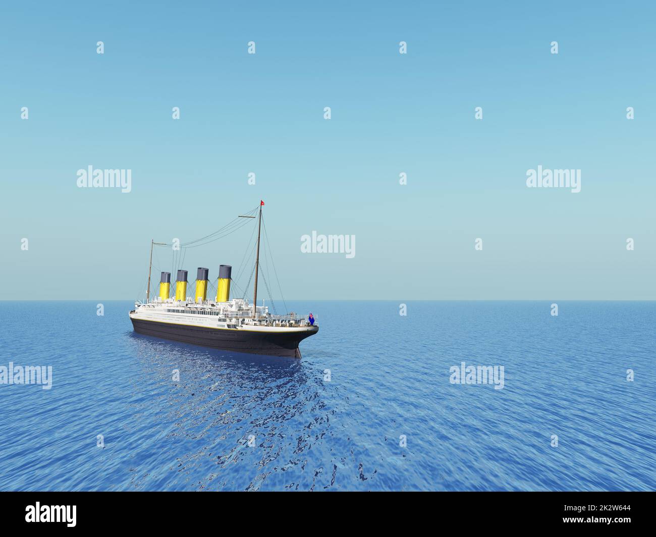 Mit Kompass Und Köpfchen Auf Hoher See Historisches Passagierschiff Titanic auf hoher See Stockfotografie - Alamy