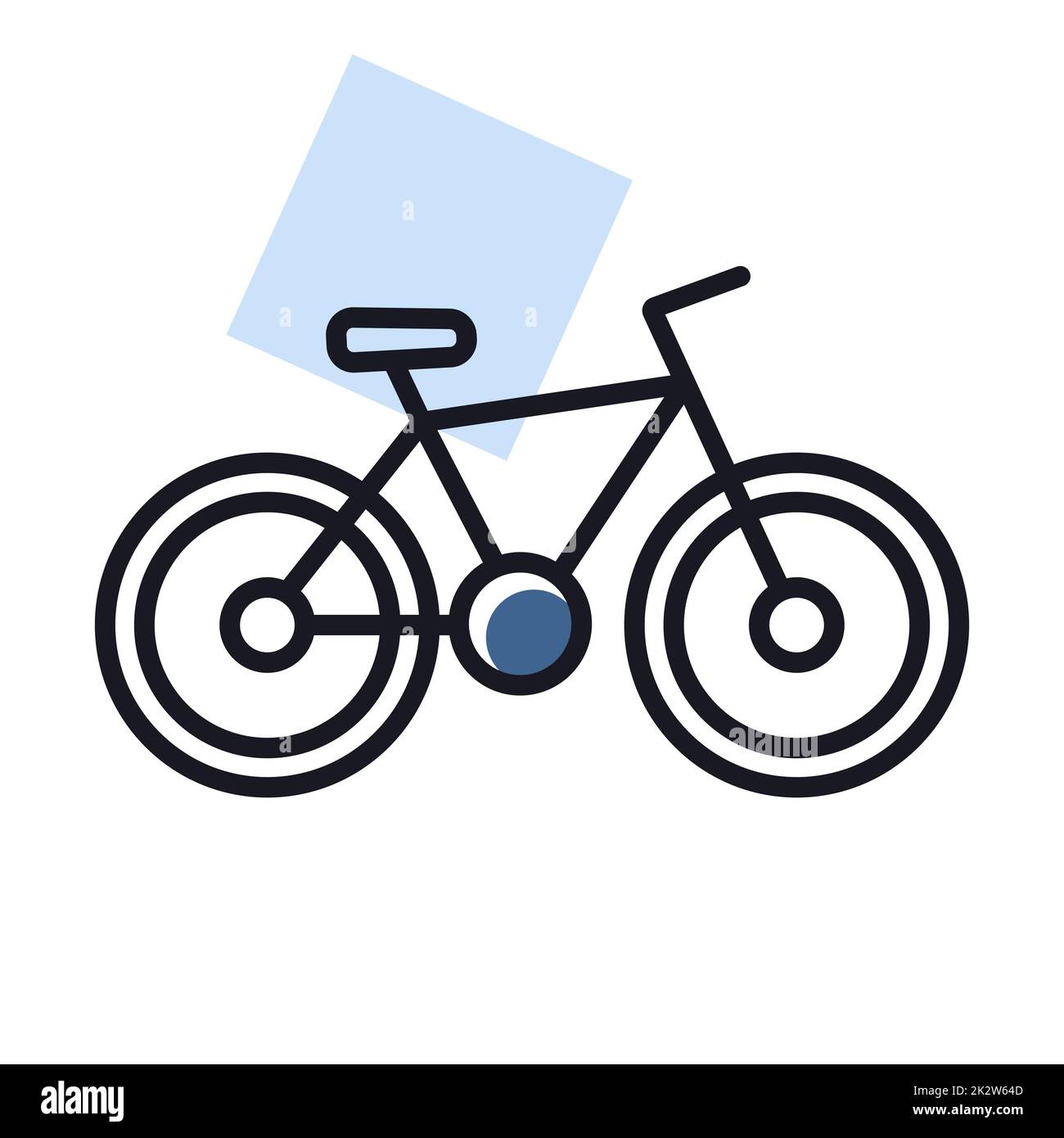 Symbol für isolierte Fahrradvektoren. Campingschild Stockfoto