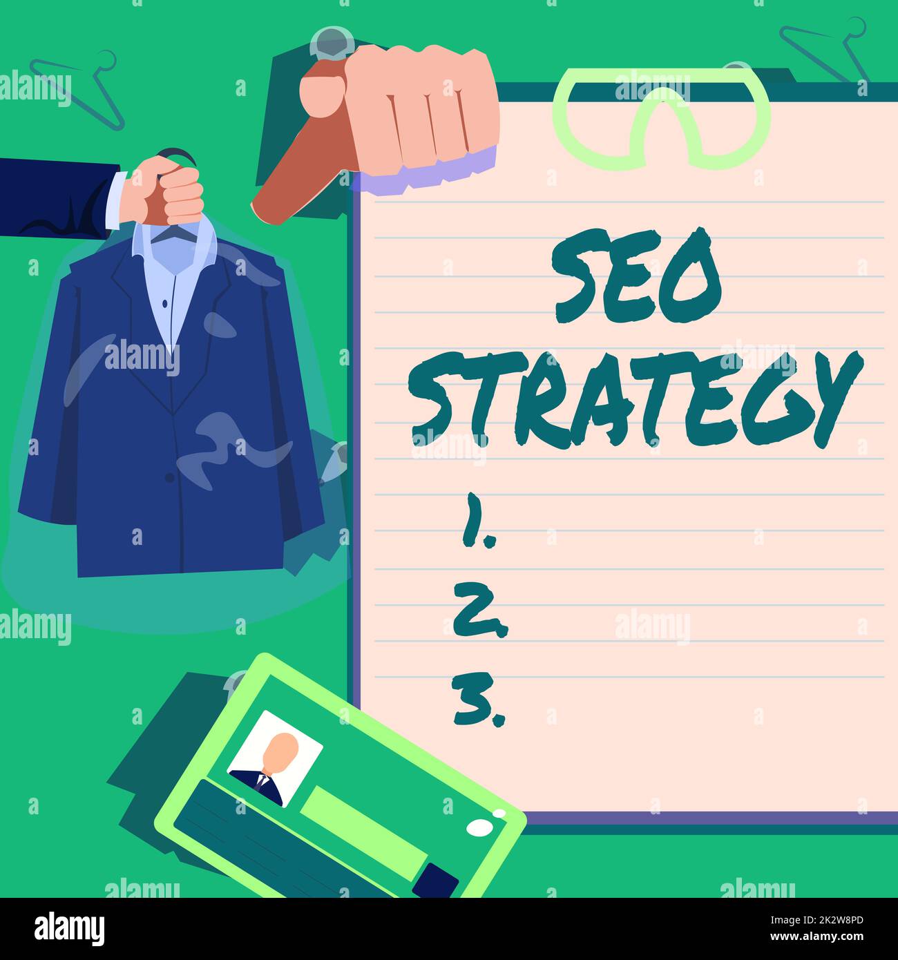 Handschriftliches Schild Seo Strategy. Konzeptionelle Fototechniken und -Taktiken, um die Besucherzahlen einer Website zu erhöhen Hands Holding Uniform Showing New Open Career Opportunities. Stockfoto