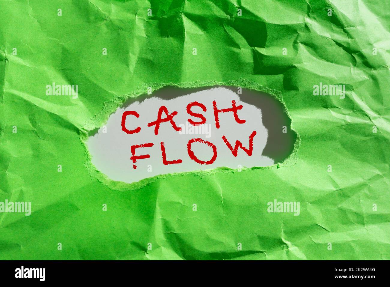 Textschild mit Cash Flow. Geschäftskonzept ein- und Auslagerung des Geldes, die die Liquidität beeinflusst -47617 Stockfoto
