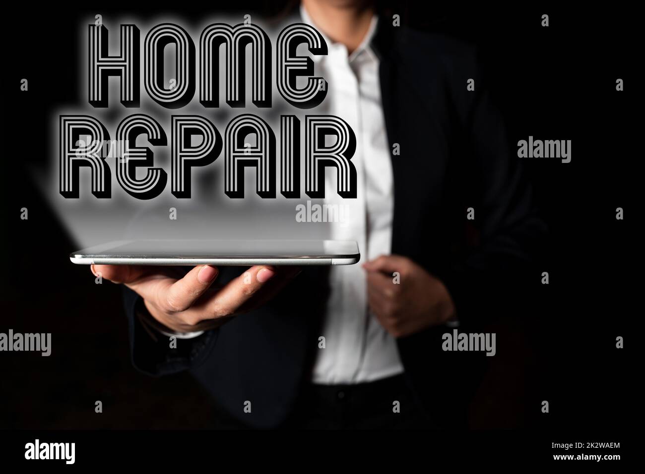 Inspiration zeigt Schild Home Repair. Business Idea Pflege oder Verbesserung Ihres eigenen Hauses selbst mit Tools -47134 Stockfoto