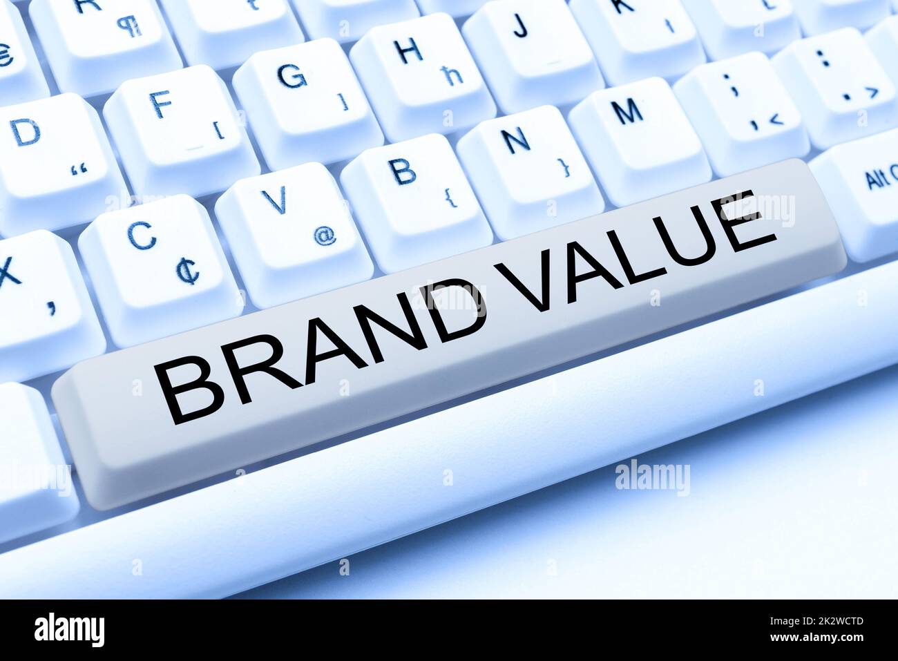 Text mit Inspiration Markenwert. Wort für Unternehmen generiert aus Produkt mit erkennbar für seine Namen -48747 Stockfoto