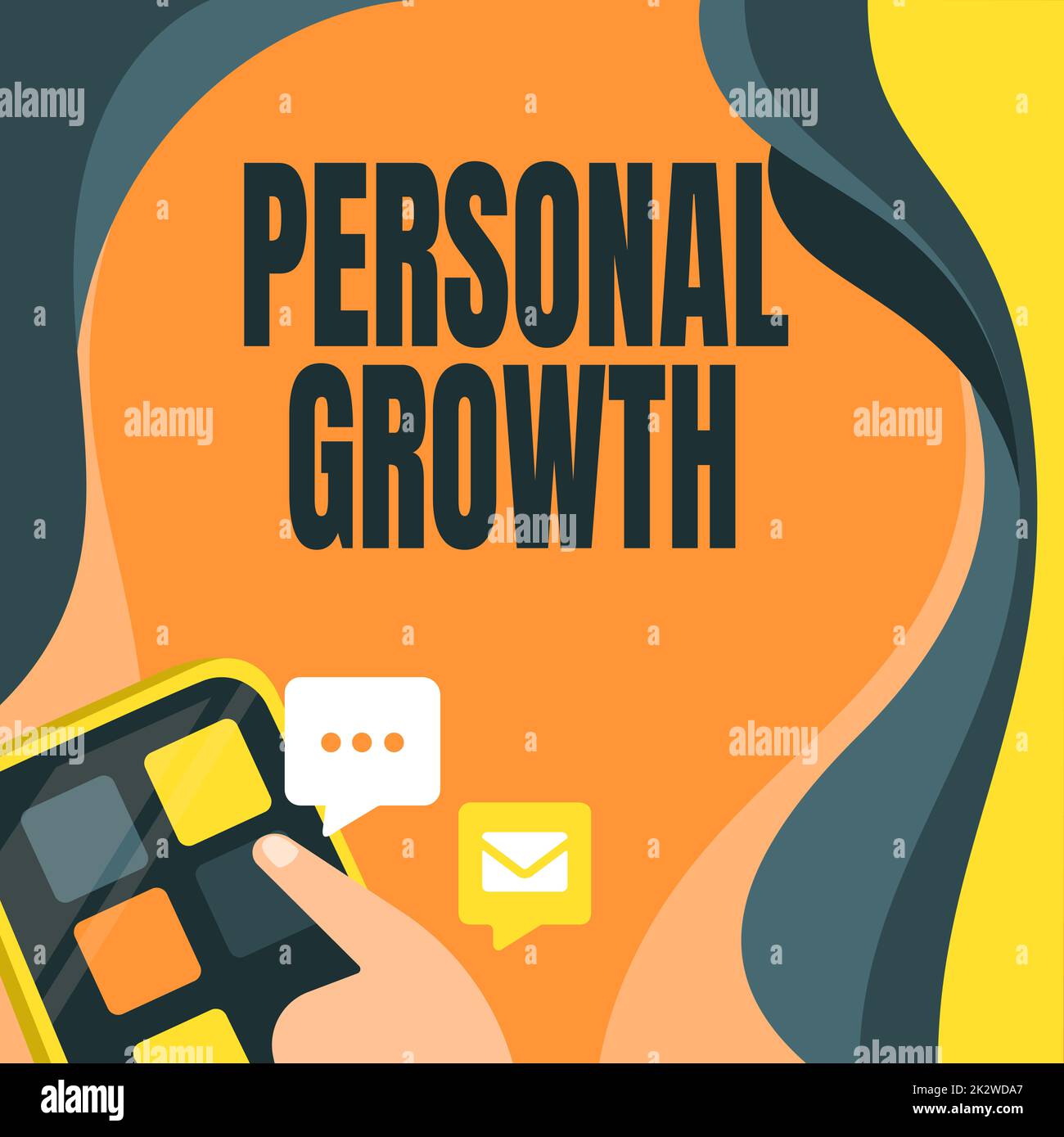Handgeschriebenes Schild Persönliche Weiterentwicklung. Konzeptionelles Foto verbessern entwickeln Sie Ihre Fähigkeiten Erlernen Sie neue Materialien Drücken der Anwendungstaste mit dem Finger, um eine globale Netzwerkverbindung darzustellen. Stockfoto