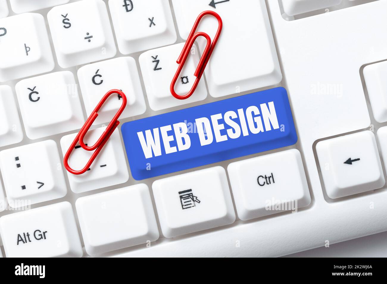 Konzeptionelle Darstellung Web Design. Word für die Verantwortung für die Produktion und Pflege von Websites -48956 Stockfoto