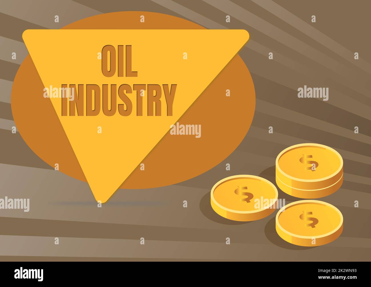 Handschriftlicher Text Oil Industry. Geschäftsübersicht Exploration Extraction Veredelung Marketing Erdölprodukte Münzen symbolisieren zukünftige Finanzpläne erfolgreiche Hypothekenberechnung. Stockfoto