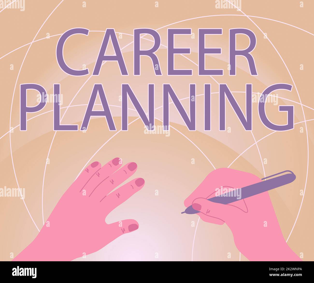 Schreiben mit Anzeige von Text Career Planning (Karriereplanung). Geschäftskonzept Planen Sie Ihre Karriereziele und Ihren Arbeitserfolg mithilfe von Pencil Strategizing Newest innovative Creative Goal Plans strategisch. Stockfoto