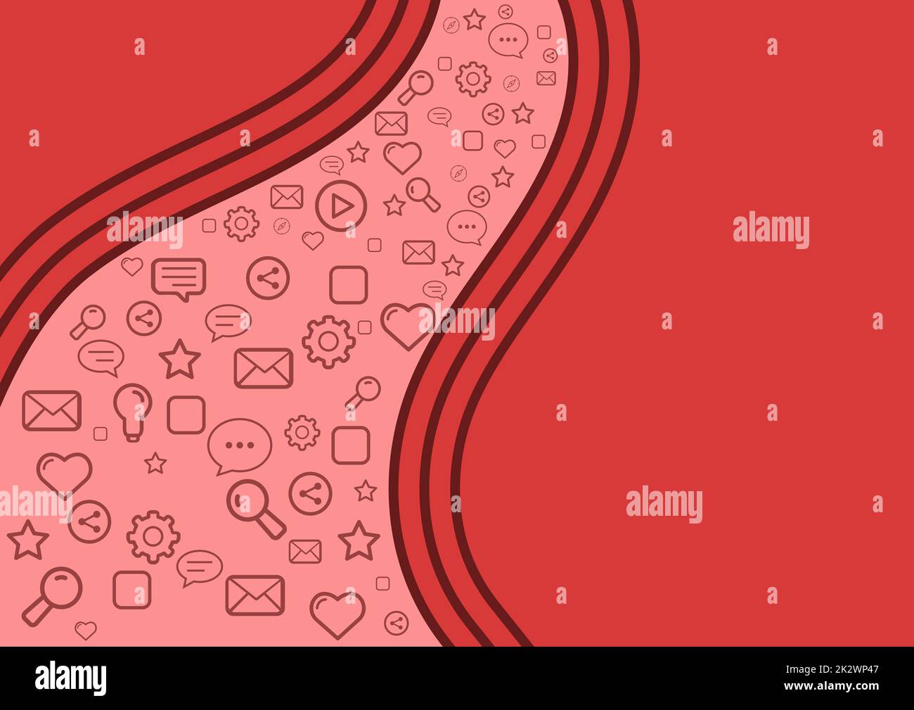 Symbole symbolisieren erfolgreiche Kollegen im Bereich der Online-Kommunikation, die Teamarbeit leisten. Fließende Symbole, die die Netzwerkverbindungspartnerschaft darstellen, um die neuesten Projektziele zu erreichen. Stockfoto