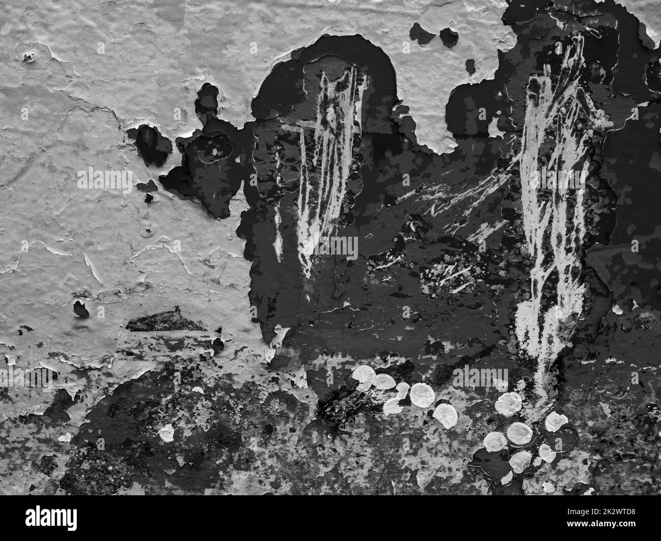 Blau abgesplitterte Farbe BW Stockfoto