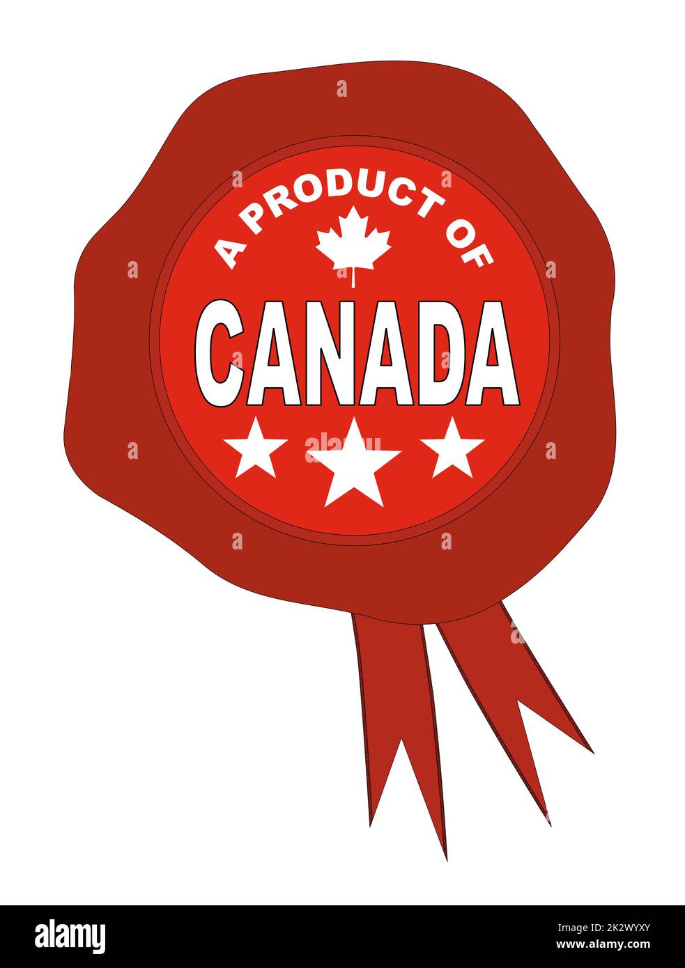 Ein Produkt von Canada Red Wax Seal Stockfoto
