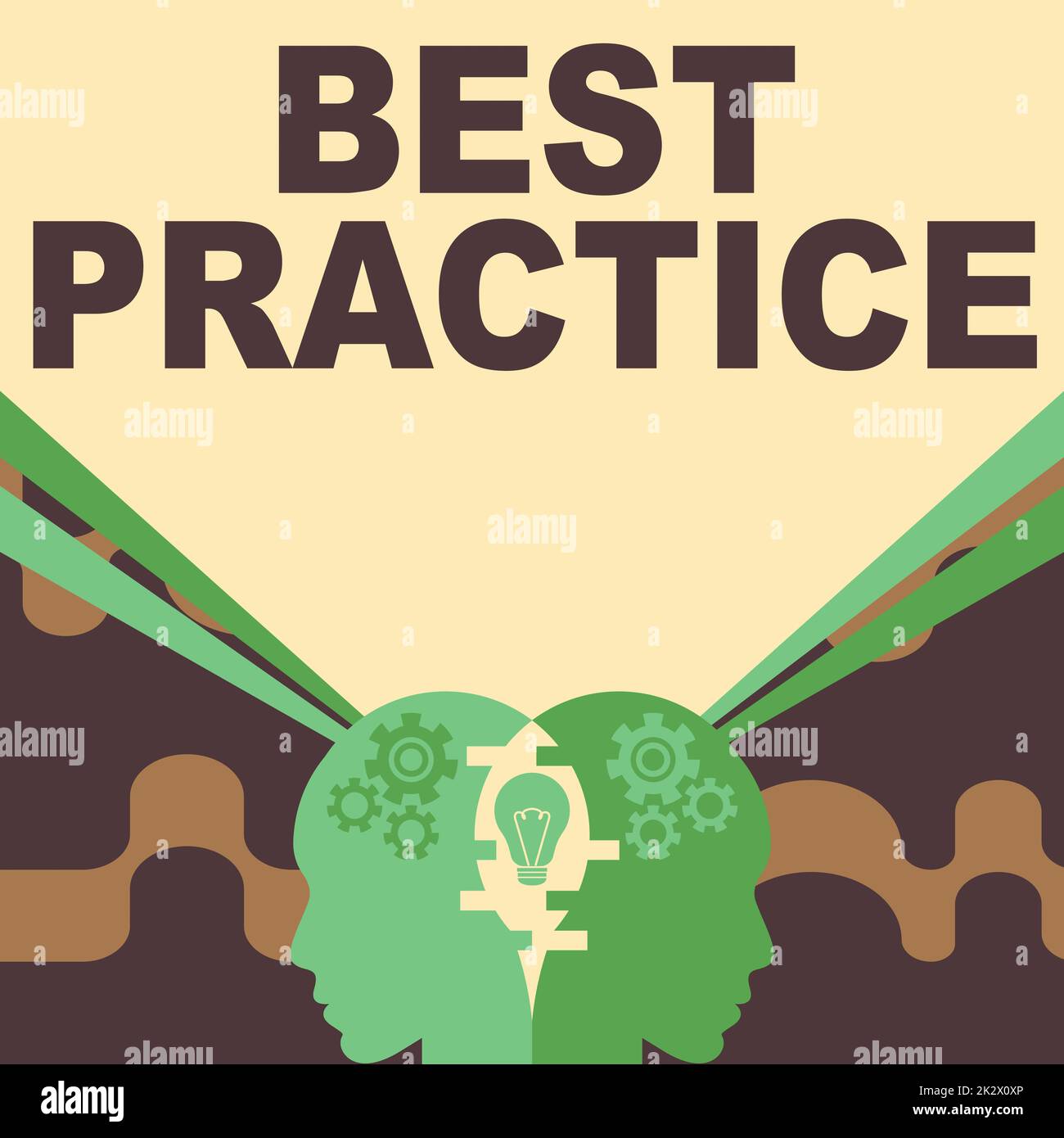 Textzeichen mit Best Practice. Geschäftsansatz Methode systematische Touchstone-Richtlinien Rahmen Ethikmeinungen Ideen kombinieren innovative Strategien entwickeln Teamarbeit zeigen. Stockfoto