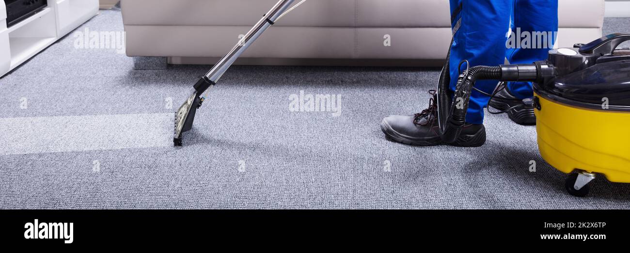 Hausmeister Reinigung Teppich Stockfoto