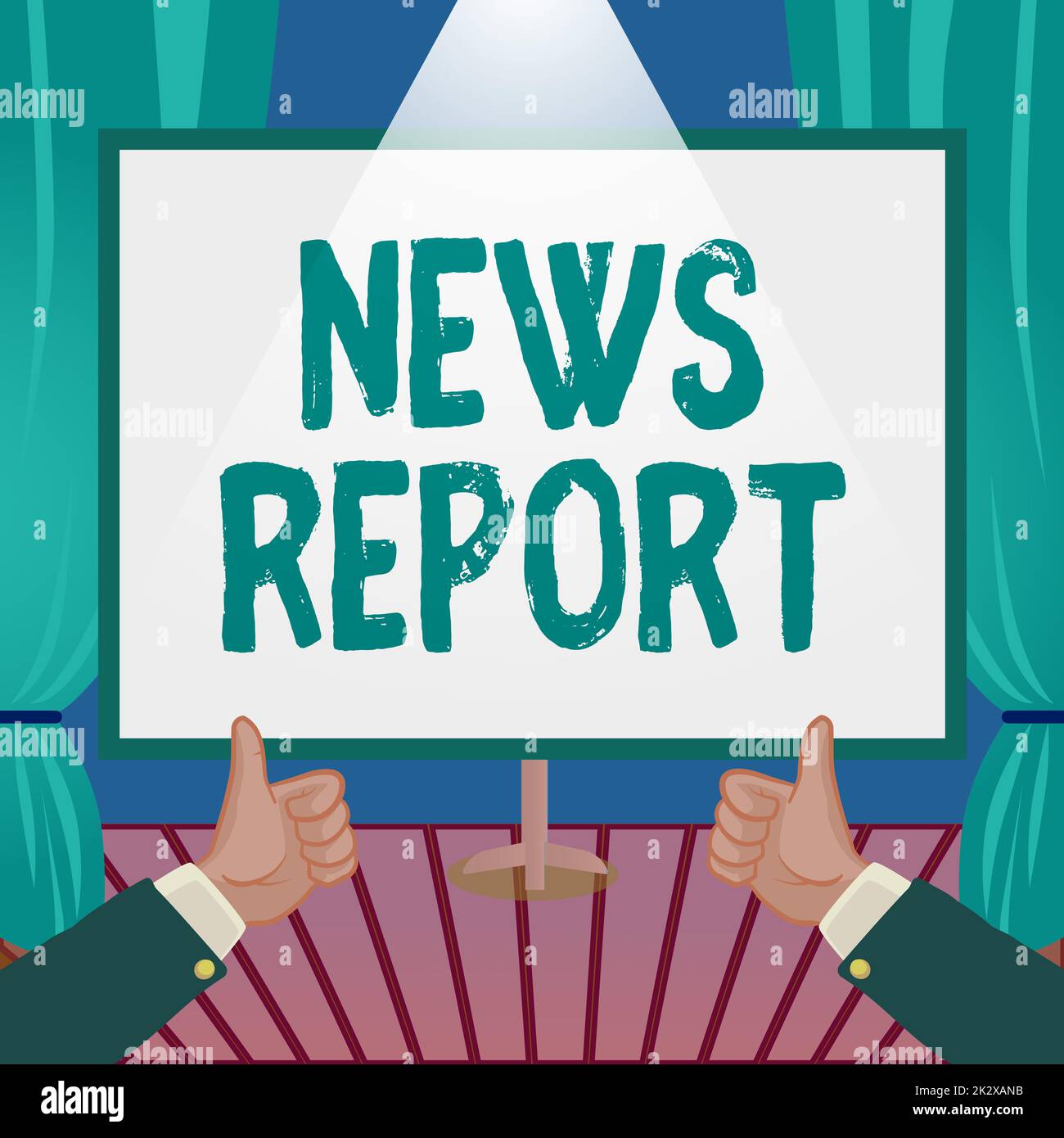 Konzeptionelle Darstellung News Report. Geschäftskonzept – mündliche ...