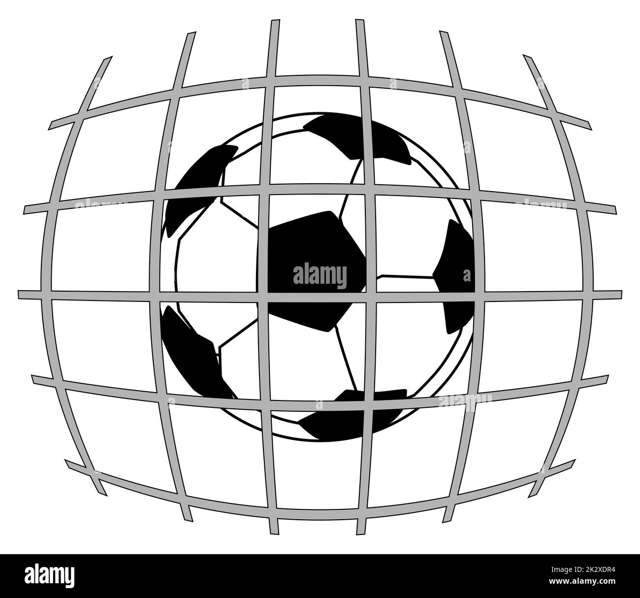 Back Of The Net Football Stockfoto