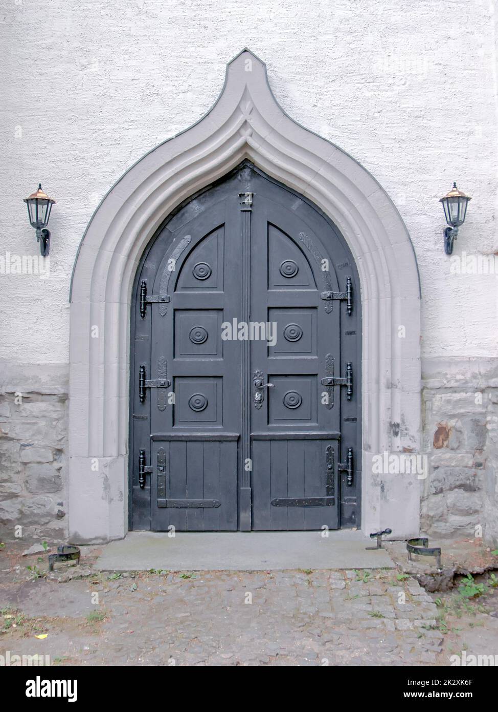 Gebäude, Detailansicht einer Haustür oder Eingangstür Stockfoto