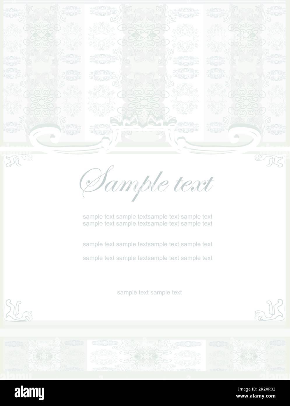 abstrakte Blumenrahmen Einladungskarte Stockfoto