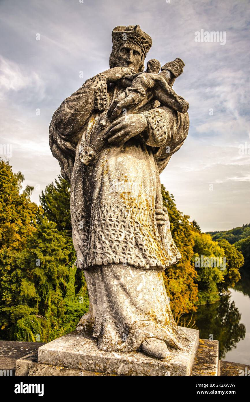 Statue von St. John von Nepomuk Stockfoto