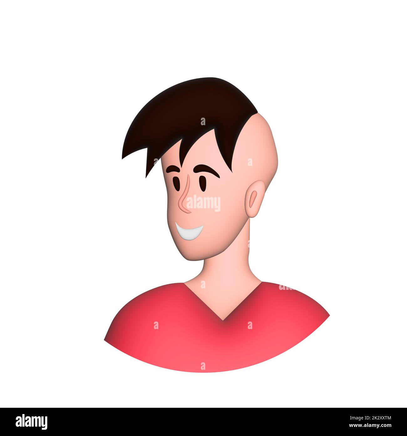 Web-Ikone-Mann, Mann mittleren Alters mit dunklen Haaren Stockfoto