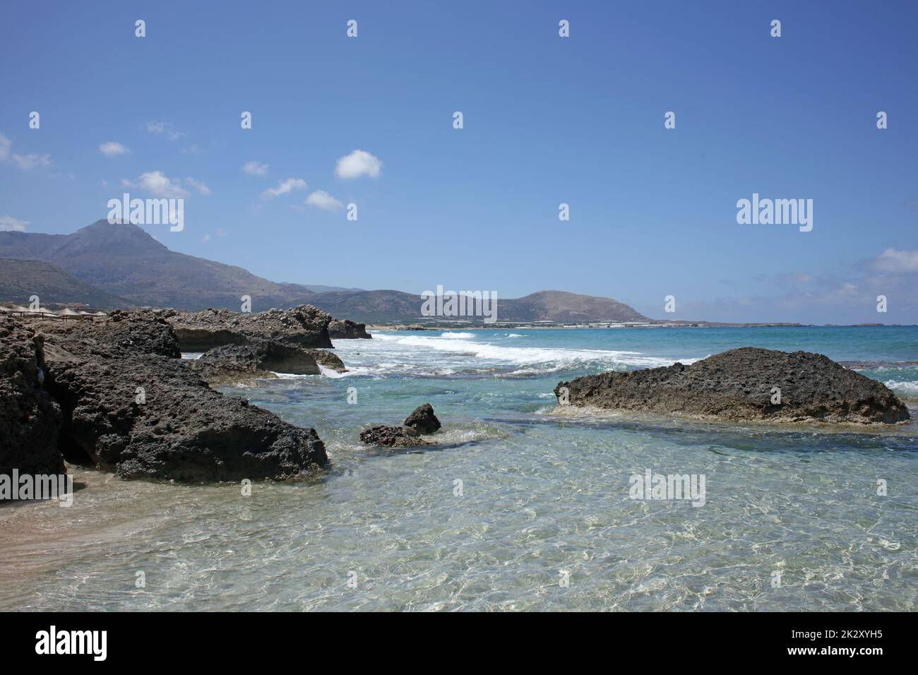 Falassarna Strand blaue Lagune kreta Insel Sommer 2020 covid-19 Urlaub Moderne hochwertige Drucke Stockfoto