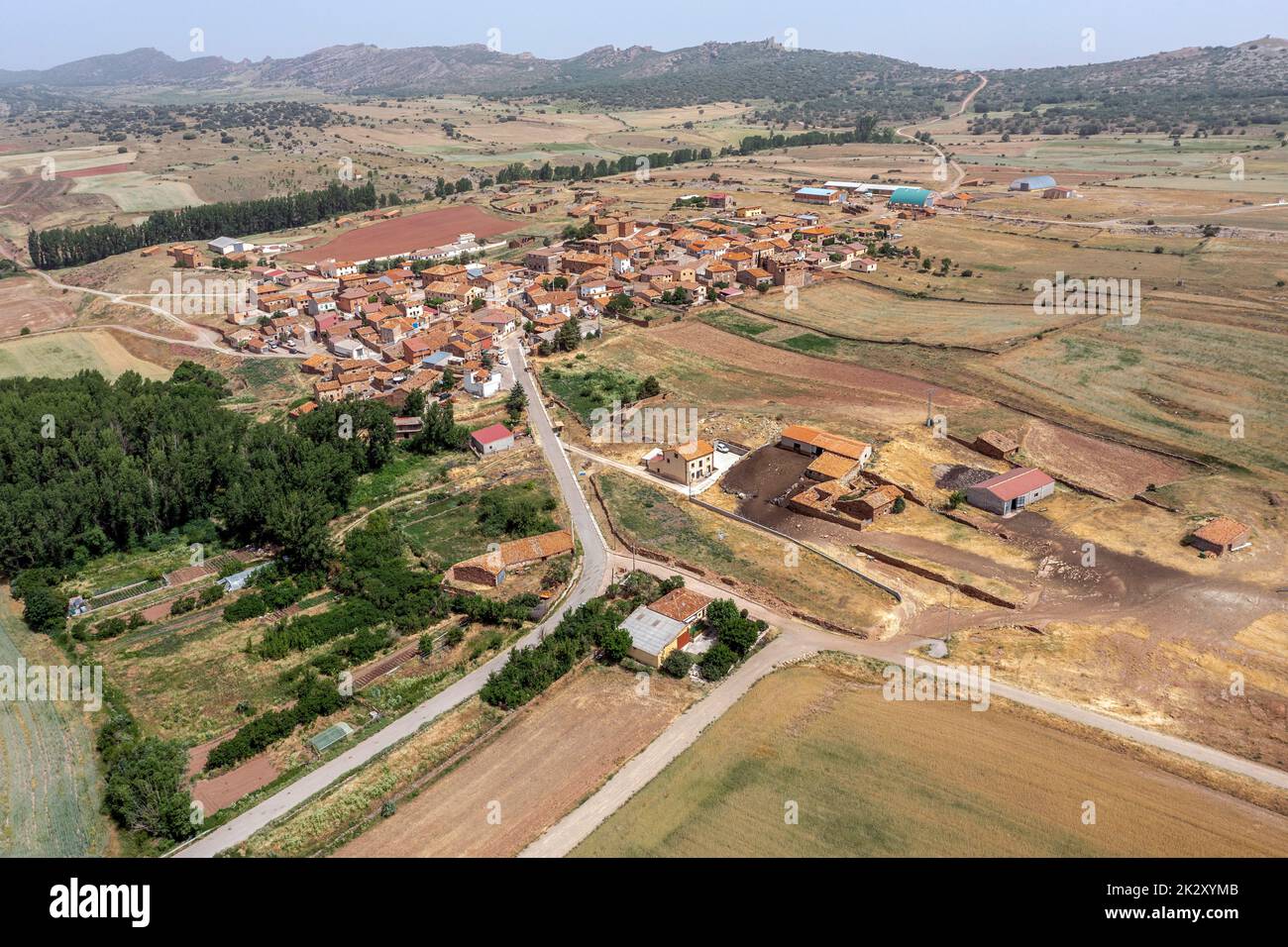 Hombrados ist eine spanische Gemeinde der Provinz Guadalajara in der autonomen Gemeinschaft Kastilien-La Mancha. Stockfoto