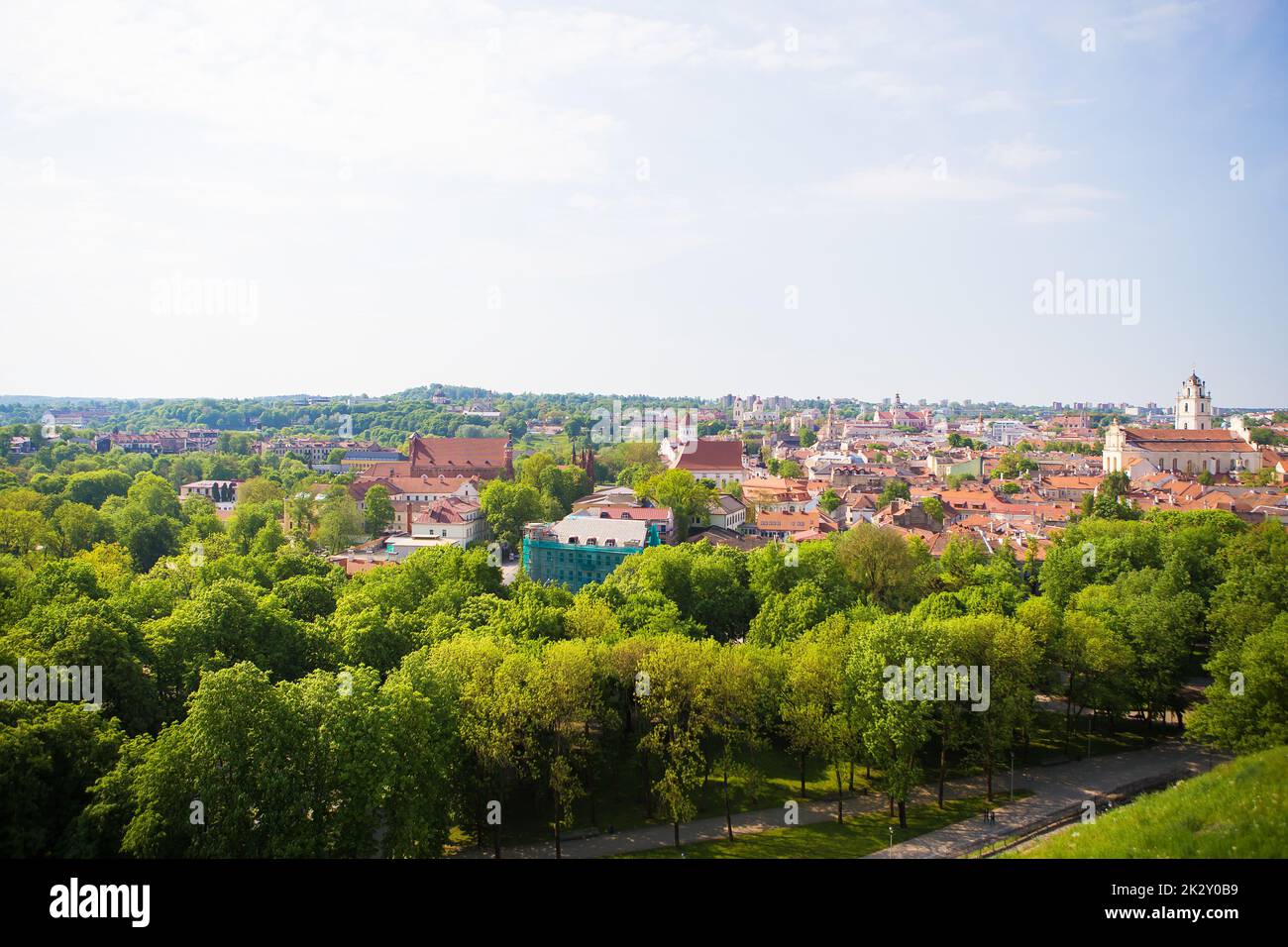 Blick von oben auf die Altstadt. Vilnius, Litauen. Stockfoto