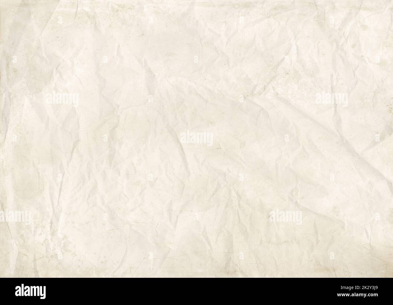 Hintergrund der alten zerknitterten Papiertextur Stockfoto