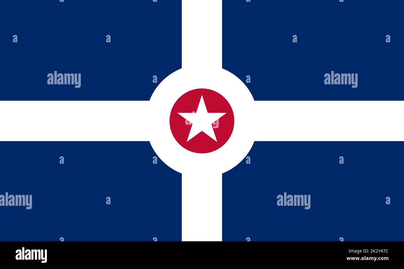 Flagge Von Indianapolis City, Indiana Stockfoto