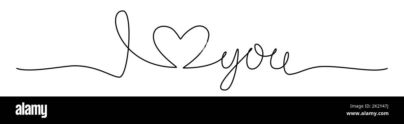 Doodle, ich LIEBE DICH, handgeschriebenes Kritzelchen Stockfoto