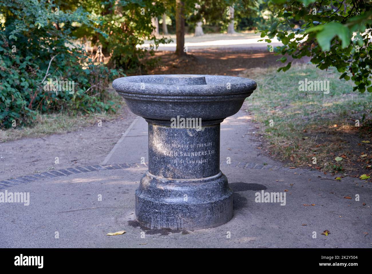 Ein Trinkbrunnen im King George VI Memorial Park in Ramsgate, Großbritannien Stockfoto
