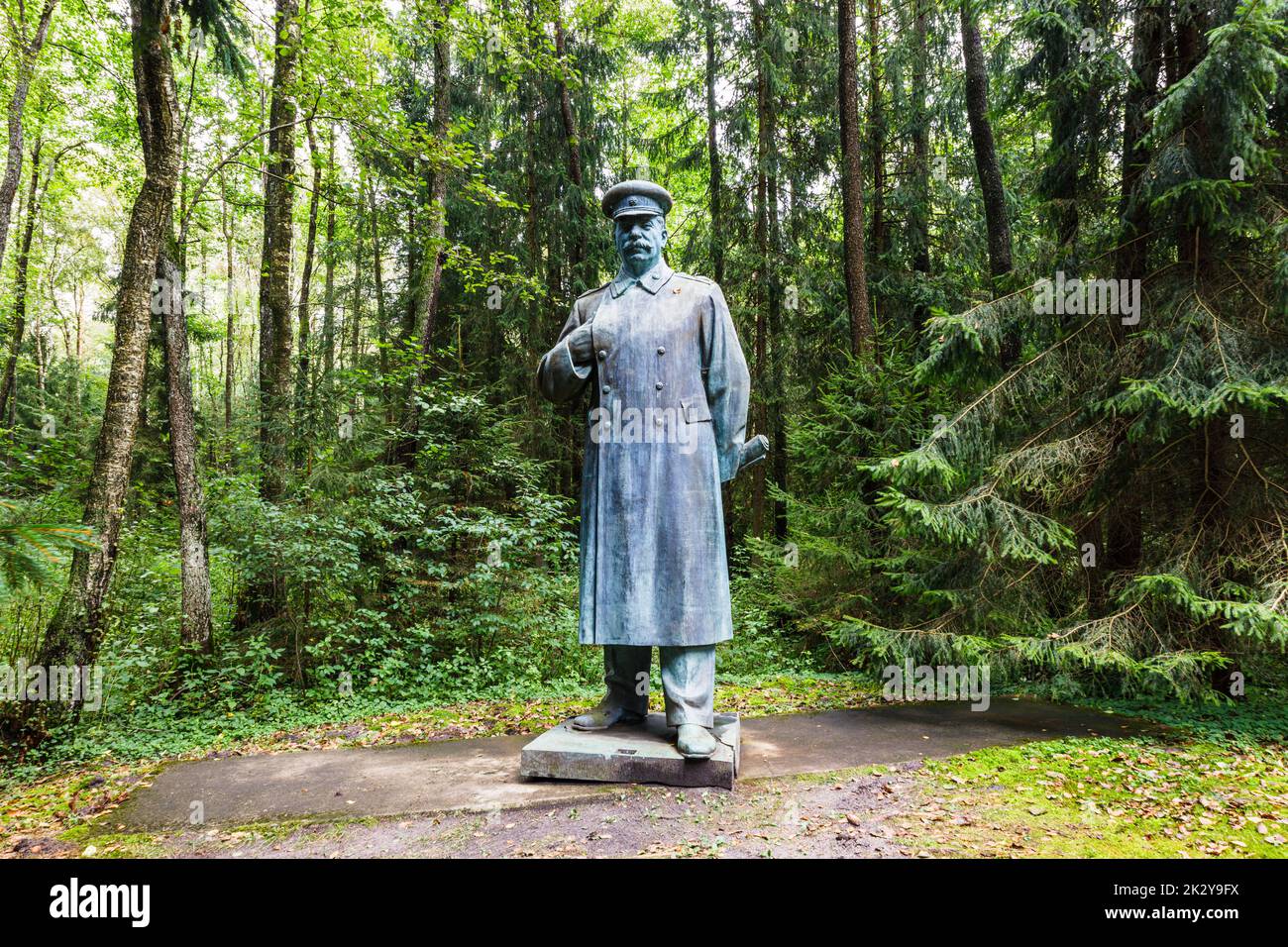 Denkmal Stalins, des sowjetischen politischen Führers. Druskininkai, Litauen, 12. September 2022 Stockfoto