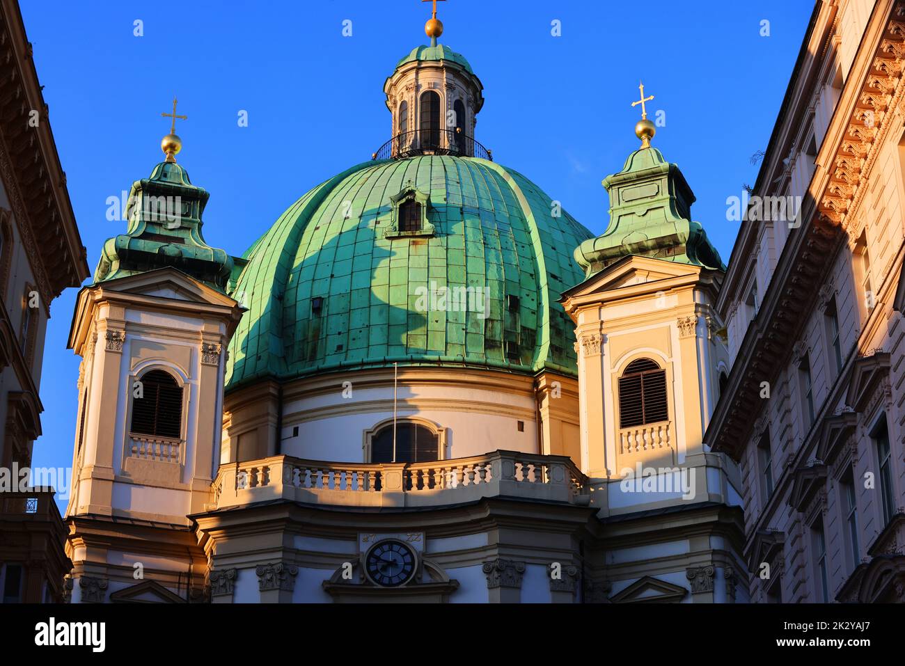 Wien Kirche, Kirche, Barock, die Peterskirche ist eine der schönsten Barockkirchen Wiens Stockfoto