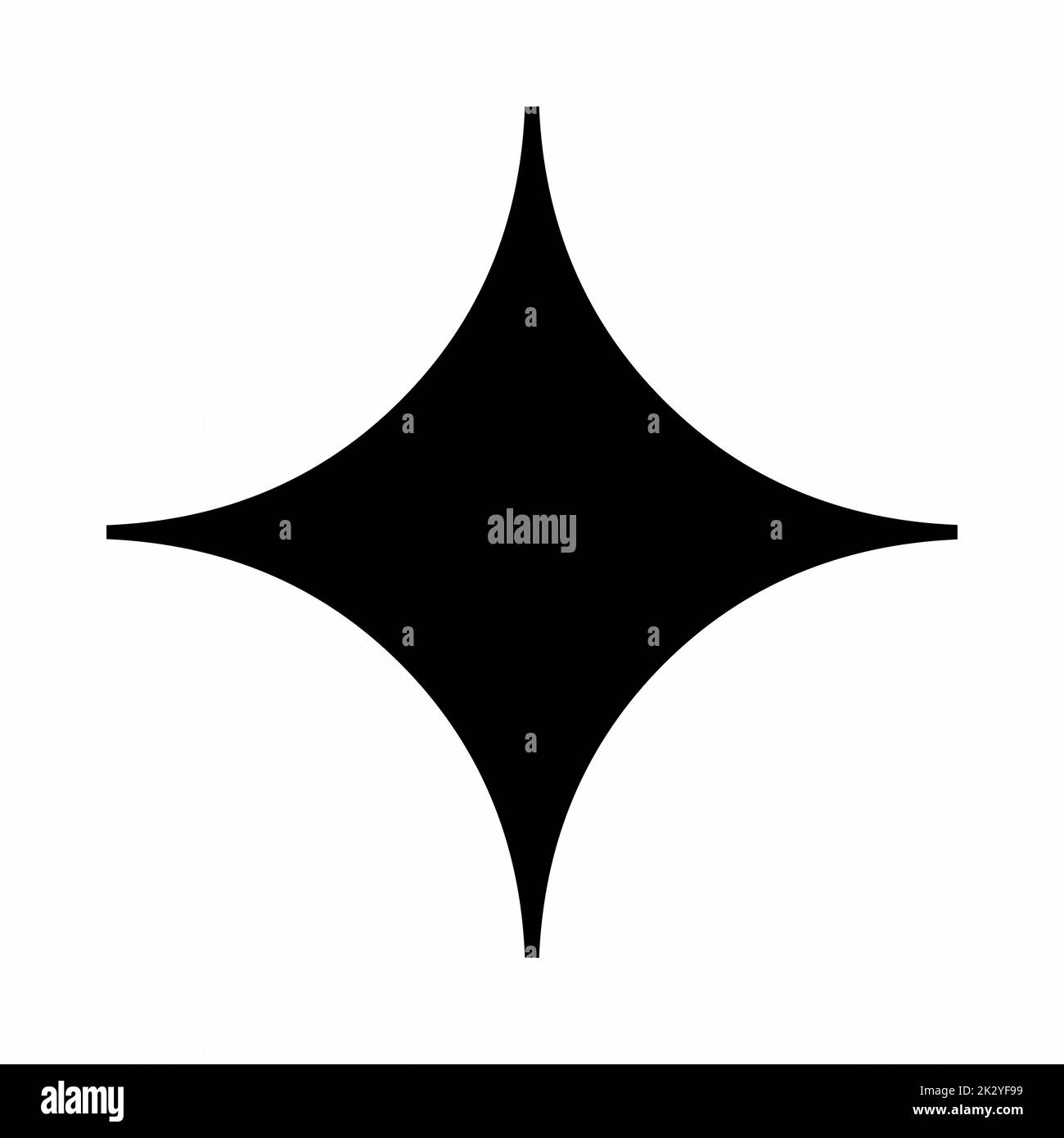 Geometrische Form der Spitze isoliert auf weißem Hintergrund. Stock Vektor