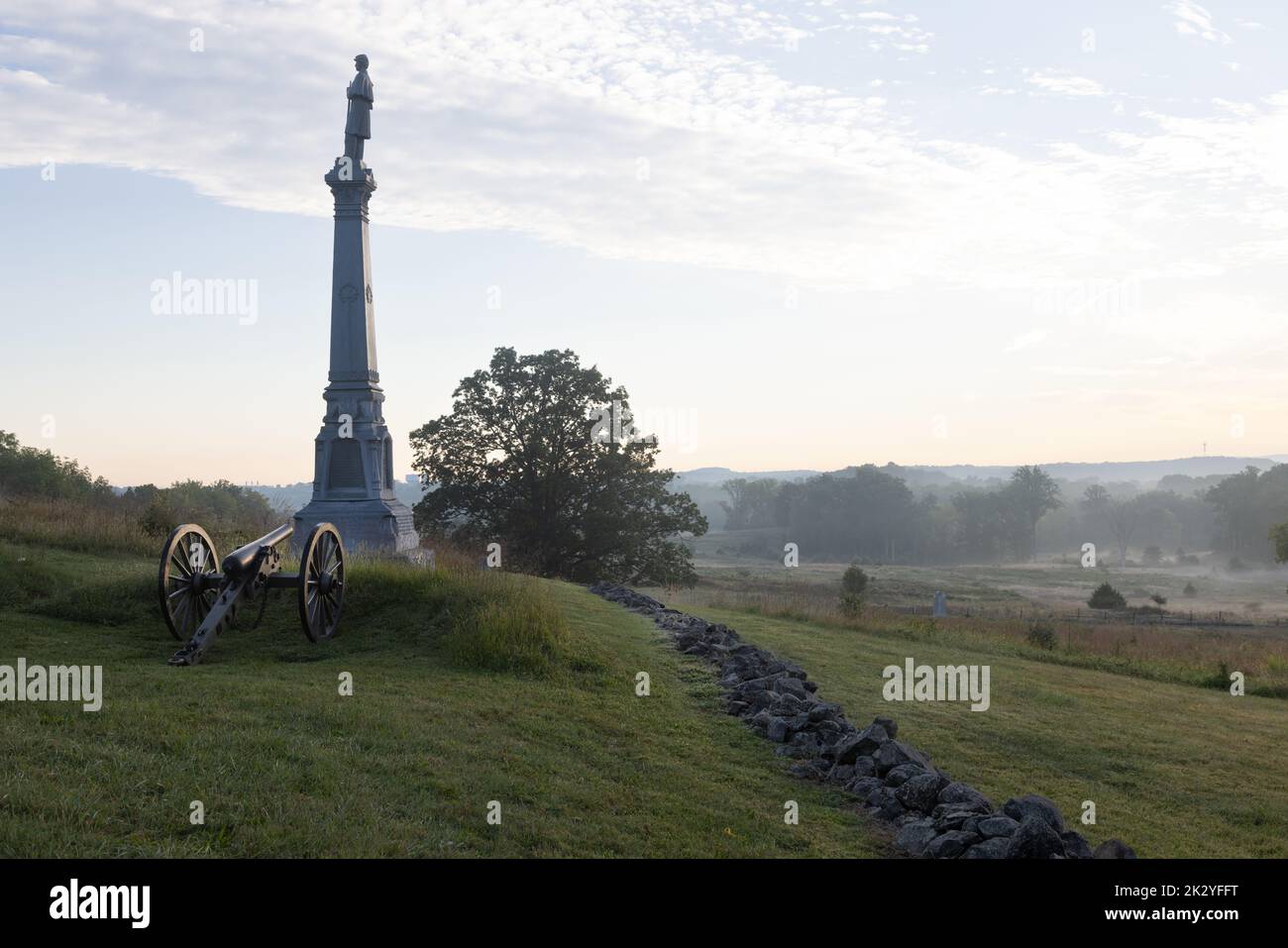 4. Ohio Infantry Monument, Gettysburg National Park Stockfoto