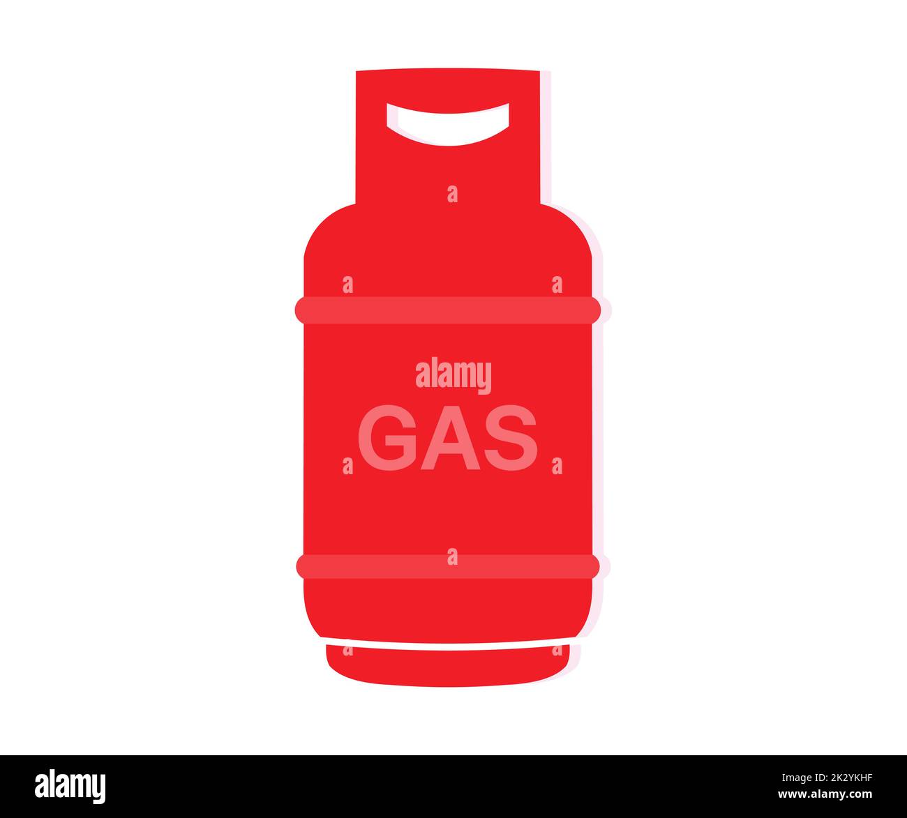 Logo der Propangasflasche. Komprimierter Sauerstoff Propan gefährliche Zylinder Tanks, Propan in der Flasche, komprimierte Gas-Vektor-Design. Stock Vektor