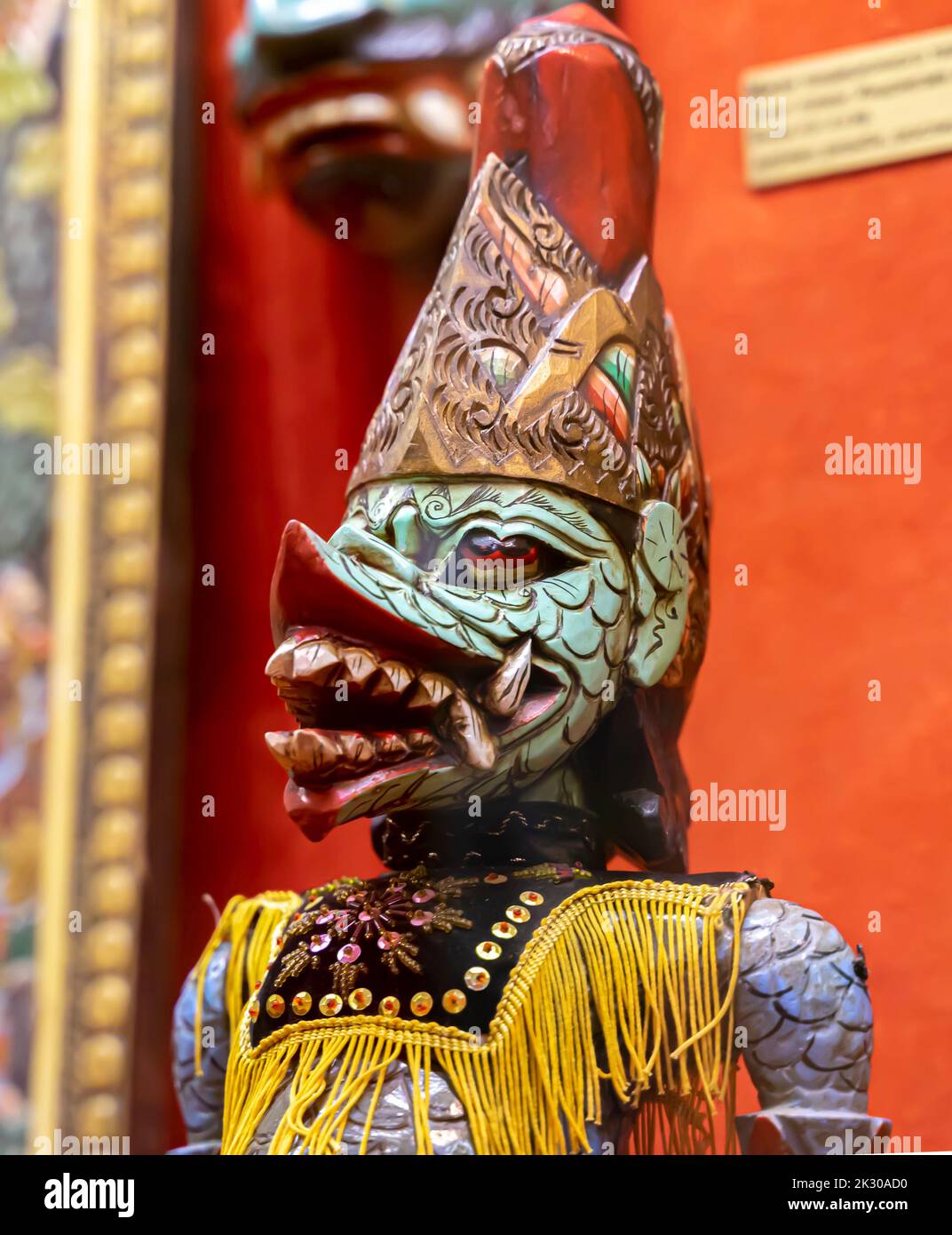 Marionetten, Traidentheater Vajang Golek. Wayang Golek ist eine der traditionellen sundanischen Puppenkünste aus West-Java, Indonesien. Stockfoto