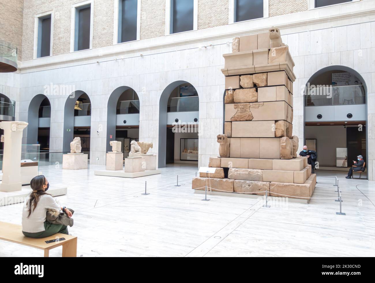 Denkmal von Pozo Moro fand eine iberische Nekropole, 500 v. Chr., im Museo Arqueológico Nacional de España in Madrid Stockfoto