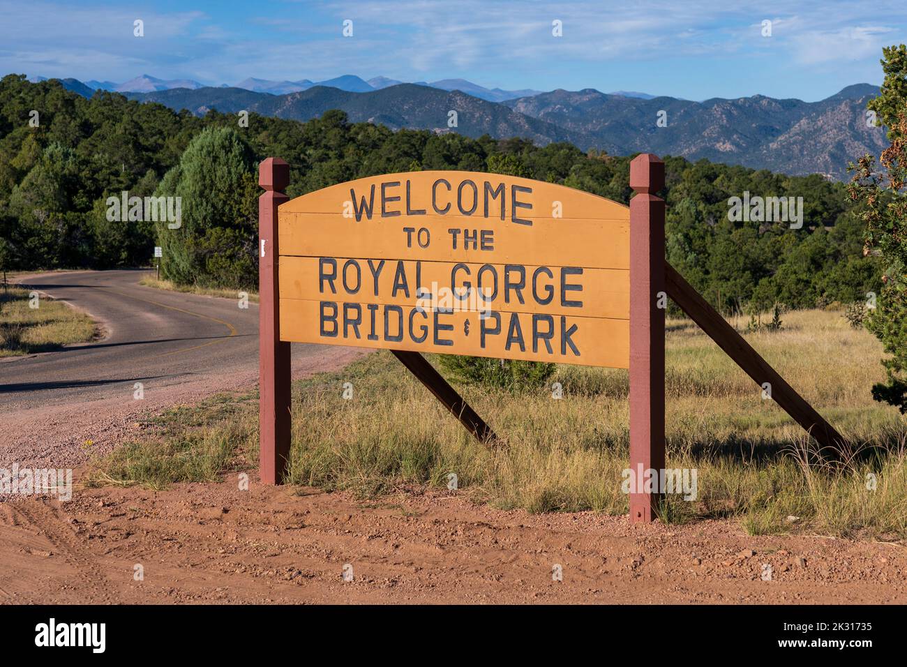 Royal Gorge Bridge Park im Süden Colorados Stockfoto